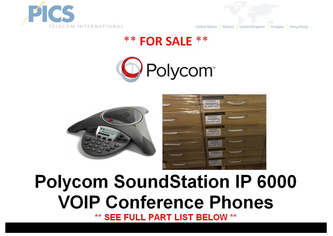 Polycom SoundStation IP 6000 Phones For Sale Top (4.24.15)