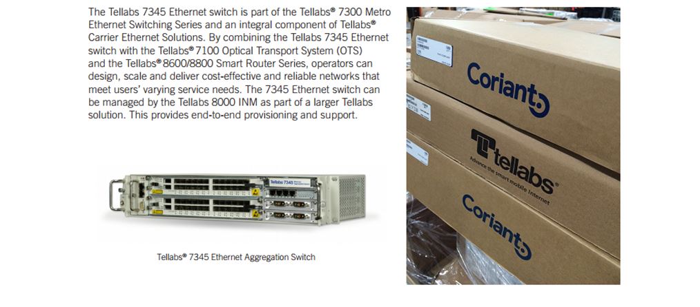 Tellabs-Coriant 7100 &amp; 7345 For Sale Top 2 (3.8.16)